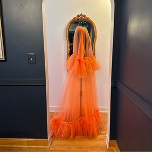 Vintage sheer overlay dress robe